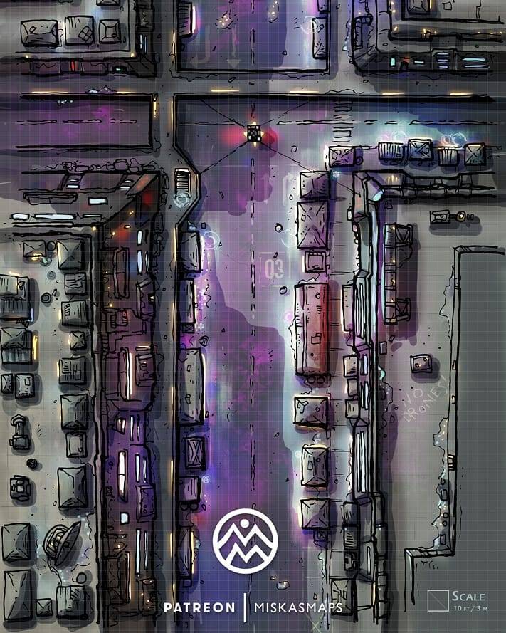 Miska S Maps Rpg Cartography Eta 1100 Hours Get This Cyberpunk Battlemap