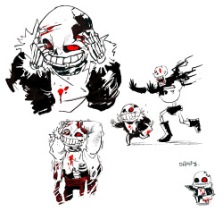 yesyooduck:  1. horror sans2. swap papyrus x fell sans3. swap sans, fell sans4. fell sans 5. bugerpants