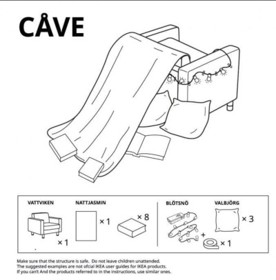 judgejudyofficial:mielmelon:ikea released introductions on how to build different furniture forts 