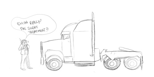 failsnail:  little-miss-masquerade:  little-miss-masquerade:  medicwildriderprime:  iopele:  deadendclinic:  autobotprime:  biozonic:  autobotprime:  robotsandramblings:  the idea that Optimus just sits in truck mode when he’s really pissed and/or giving