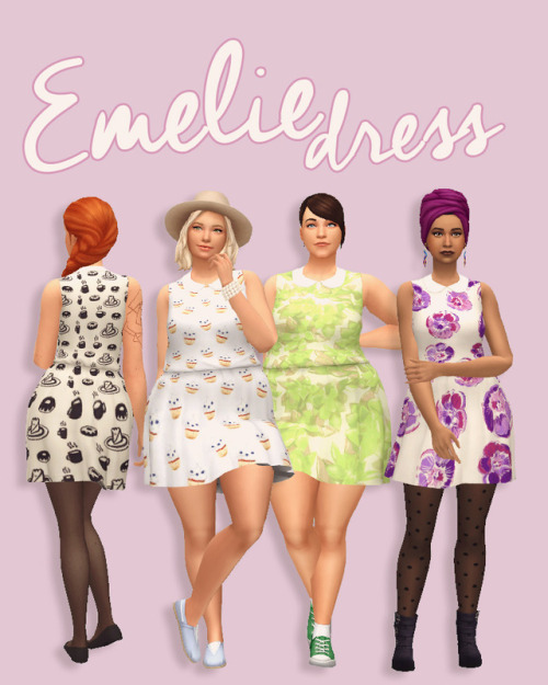 Emelie Dress@deetron-sims‘ meshes are just too good! This is a recolor of her Emma Dress (the 