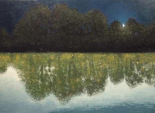 Le Jour etant  la Nuit  -    Benoit Trimborn French, b.1976-Oil on canvas, 160 x 220 cm.