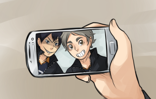 hamstr:karasuno setters selfie!!