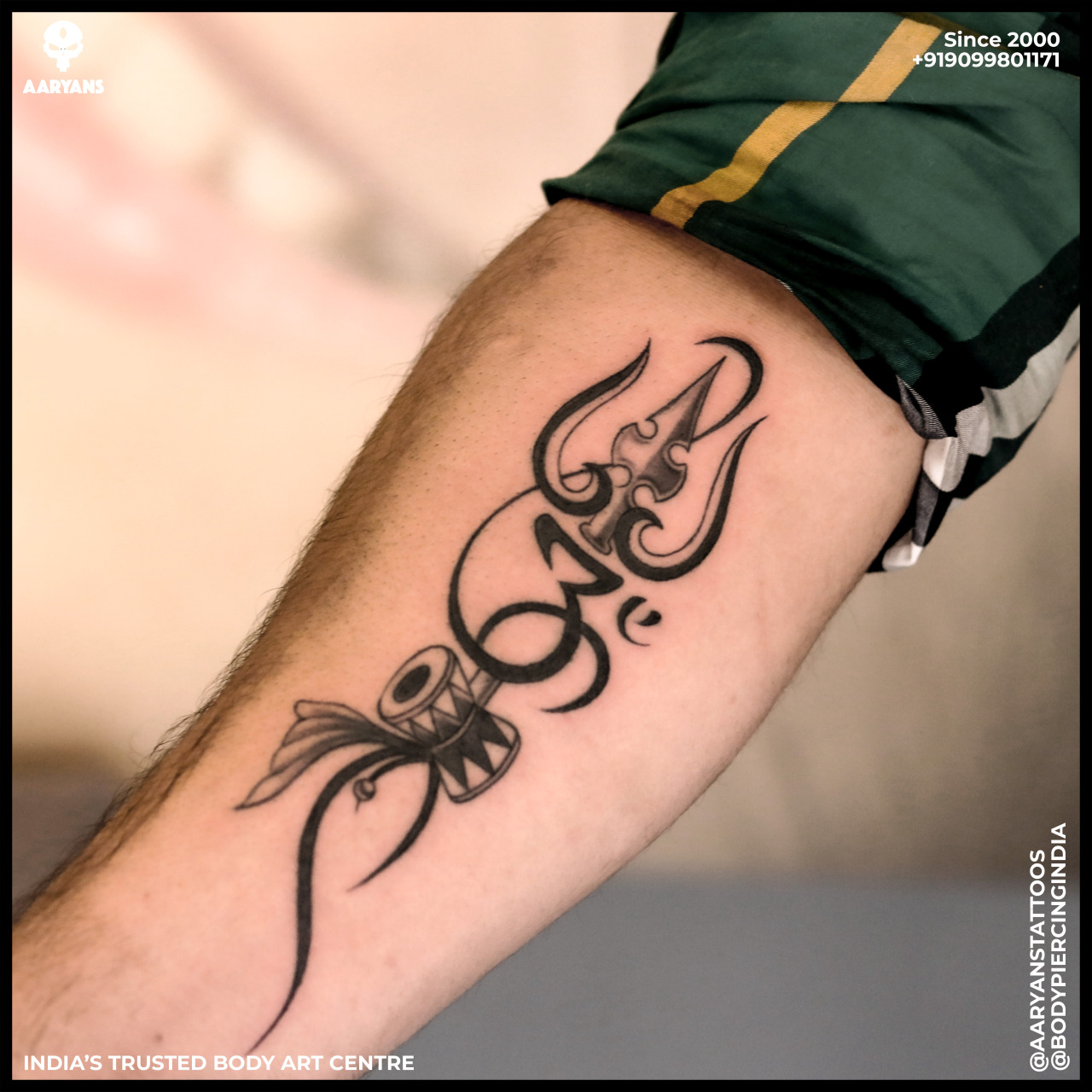Mahakal Tattoo by Lalit SN calligraphy by shammi sharma  Tattoos Om tattoo  Hand tattoos for guys