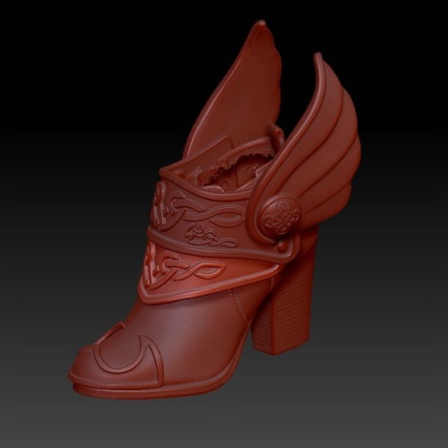 First iteration of #ladythor boot covers! Sculpted off of a #3dscan of a shoe! We have the prints r