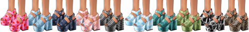 trillyke:Switch Platform HeelsSuper cute platform shoes with peep toes and ankle strap with a daisy 