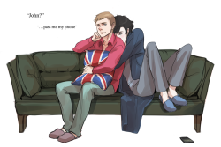 mollyisstrange:  Hey John by hikaruhan ugh johnlock…this is what my life has become 