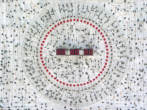 wheezardth:  “The Clock” by Gislain Benoit A fully functional clock made only with discrete diodes(1