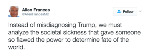 refinery29: The psychiatrist who wrote the criteria for narcissism just made an extremely important point about what’s wrong with diagnosing Trump with mental disorders Dr. Allen Frances says in speculating about Trump’s mental health, we are doing