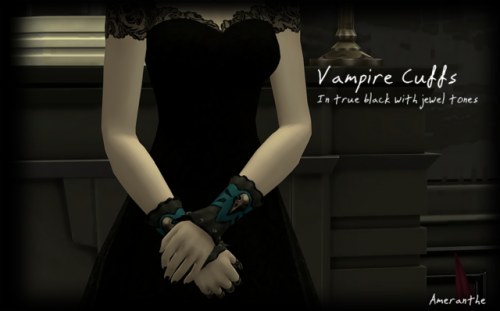 Vampire CuffsThe vampire cuff bracelets in true black with jewel toned accents. The Vampire game pac