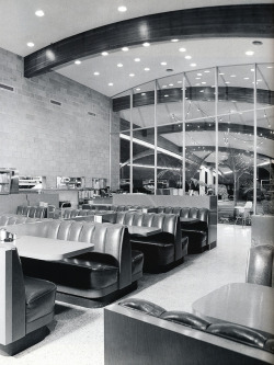 wmud:john lautner - interior, henry’s coffee shop, pomona, california, 1957