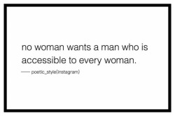 luvisblack:This goes both ways. Funny how some women will act as if those that are accessible to them matter more than those that are accessible to you. Strange… #LuvIsBlack #MarleysThoughts #BTOMBG