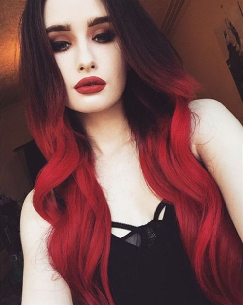 Hair color ideas with red and black