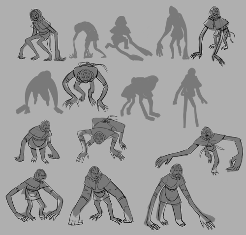 Character Iterations for Monster Mariabella from Thief Among the Dead. I tried exploring with t