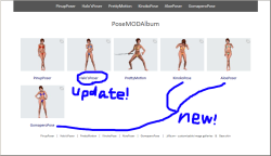 roundrovin:  PoseMOD Image Album updateポーズMOD画像集を更新しましたのでお知らせ。Kinoko Pose、Aloe Poser、Gomapero Pose のそれぞれのアルバムを公開しました。加えて Halo'sPoser の8-64～81、9-1～81、10-1～81、11-1～12、Object19～27を追加。全部入りの