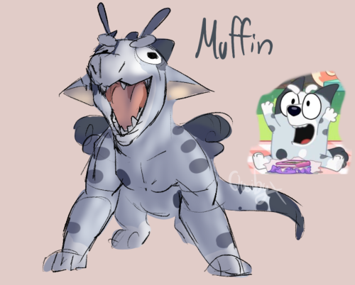 Bluey Characters As Wings Of Fire Dragons