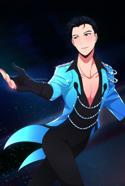 Here’s the piece I did for the @yoi-yuuri-zine !!