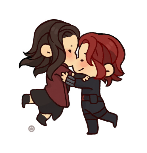 russianavenger:thegirlinthebyakko:@natsharon asked for some Black Widow and Scarlet Witch &lt;333