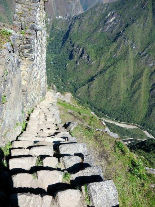 Huayna Picchu The Stairs of Death, Peru