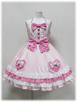 allaboutthatlace:Angelic Pretty - Pearl Heart JSK (2009) in Pink, White and Sax