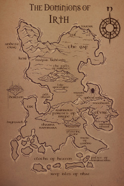 briangarabrant:Finished map for “ The Dark Shore” by A. A. AttanasioI am completely honored to have created this map. The Dark Shore has been one of my all time favorite fantasy novels since I was a kid. To have a piece of something I did in the book