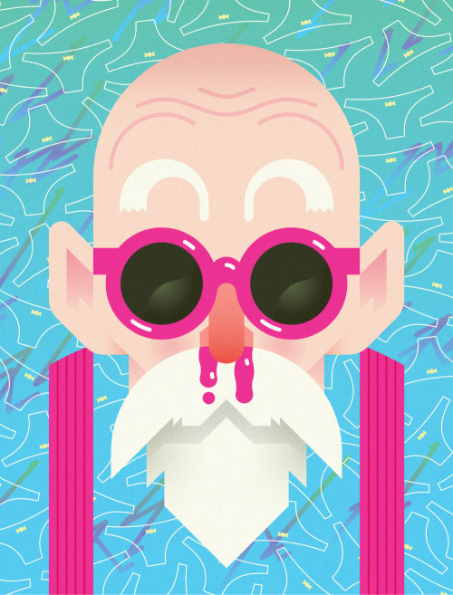 dragonball30th:  “Hermit Roshi” by Michael Mateyko (KOMBOH).  Thought I might share this with my followers here. There’s going to be aÂ Dragon Ball Tribute Art ShowÂ at Q-pop ShopÂ on Nov. 15th in Little Tokyo, LA. Here are the details