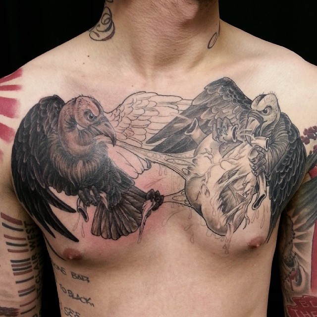 Vulture tattoo by Dmitry Vision | Post 13890