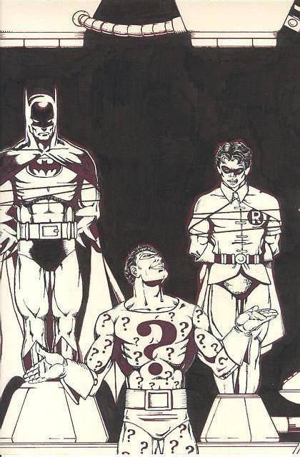 Batman, Nightwing &amp; Robin in danger. Two separate images I&rsquo;ve found Batman &am
