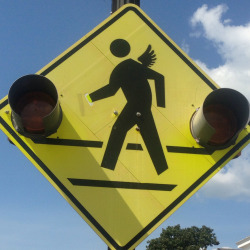 So this is the crosswalk sign at my university.