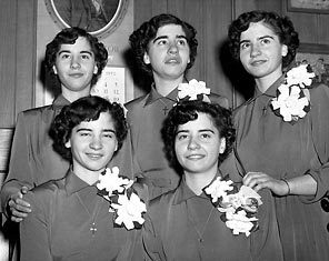 sixpenceee:The Dionne Quintuplets born in 1934 are the first quintuplets known to survive infancy. I