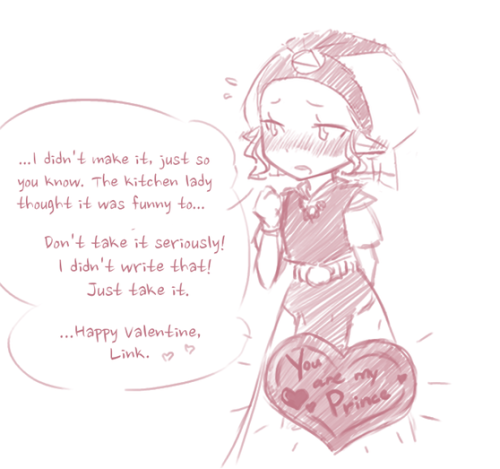 zelda-hime-rp:(For Young Link becasue Zelda doesn’t think Valentine is important or anything.)