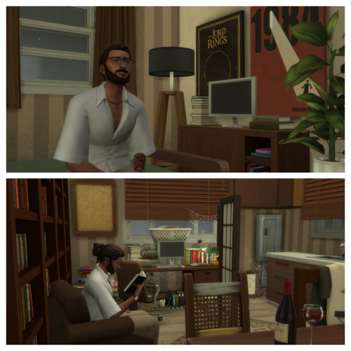 Some Shots From Inside Salim's Apartment. Notice The Cobwebs And Clutter Around His Writing Computer...