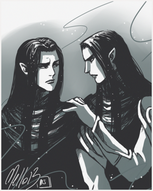 The Sons of Elrond (via Elven sketch 2 by MellorianJ on deviantART)