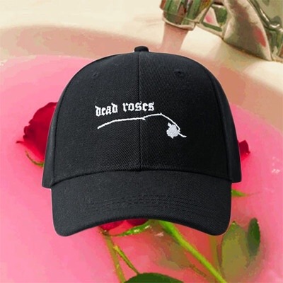 DEAD ROSES CAP IN BLACK www.shopforeveronline.com