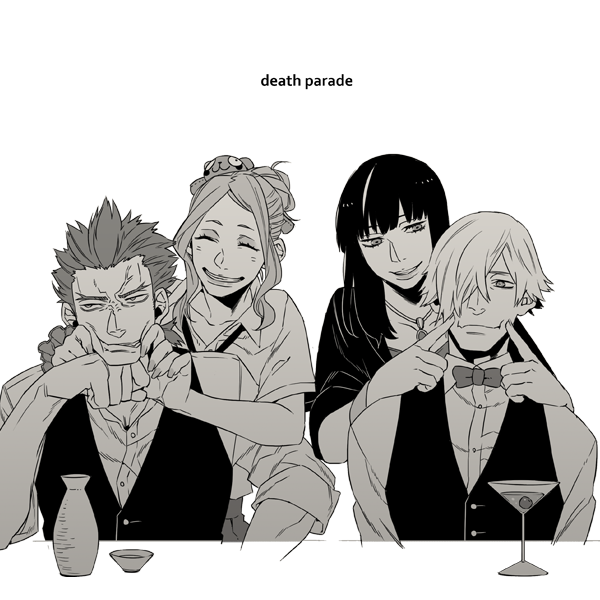 🎨Rocca(Commissions Open‼️) on X: Ginti🥃 ft.Mayu💅🏼 & Memine🐈‍⬛ # DeathParade #gift  / X