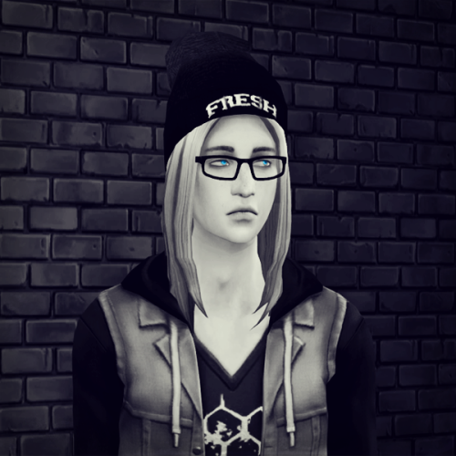 CC： Hat：Baggy Beanies Hair：Straight Hair for Men Female Soft Eyebrows Origin ID：Miyavi_G 又是姐弟╮(￣▽￣&q