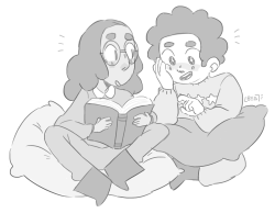 beanilee:  steven tells connie about all of his headcanons and theories for the new book theyre reading together and connie is so down to hear about em