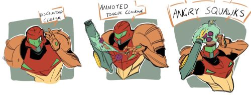 plintoon:  Samus and Phasma.  I spent way too long figuring out how to do this without taking Phasmas helmet off. I’m ignoring certain canon and I’m unlikely to draw a samus that ever speaks so I thought I should explain.Sorry for anyone who signs,