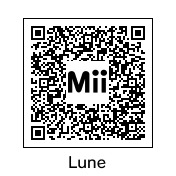 if ppl wanna use my mii or my lune mii for tomodachi life here are the qr codes