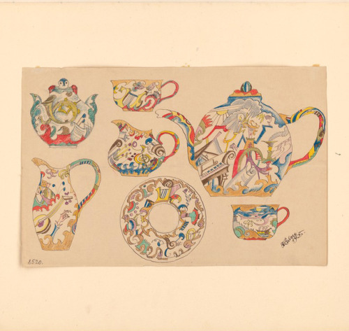 Franz von Zülow (Austrian, 1883 - 1963)Design for a Tea Service, 1925