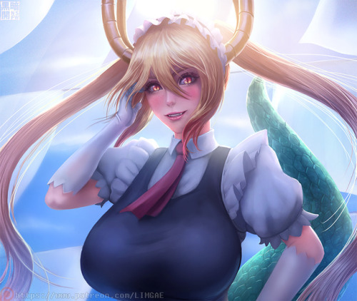 limdog:   Hello~ Thank you for look my art.It’s Miss Kobayashi’s dragon maid “Tohru” of my patreon March reward WorkB.this was very difficult work.. very..very.. I was very tough.. I need more practice and study.currently, decided fanart character