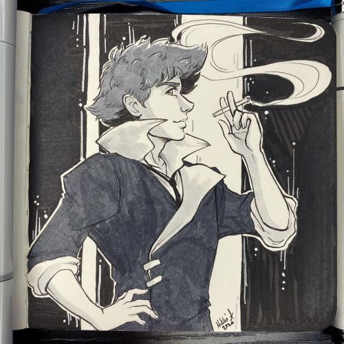 Day 2: Spike Spiegel from “Cowboy Bebop”. Fun fact! This series was my first introduction to the Cor