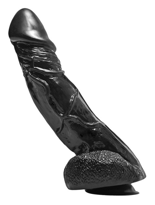 SexFlesh Big Black Bob Suction Cup Dildo, 11 Inch