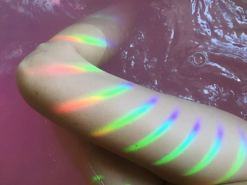 officialaudreykitching: Rainbow bath