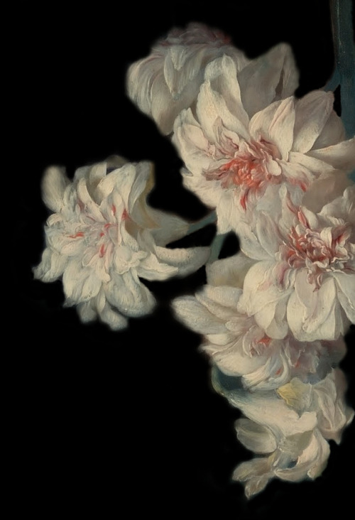 clara–lux:Details after “Vase of Flowers” by Jan van HuijsumEd. and Digital Restoration Orig.