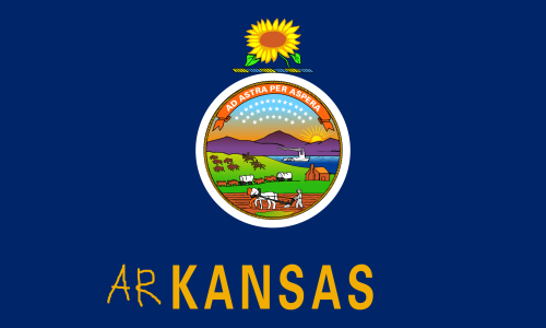 rvexillology:The flag of Arkansas in the style of Kansasfrom /r/vexillologycirclejerk Top comment: L