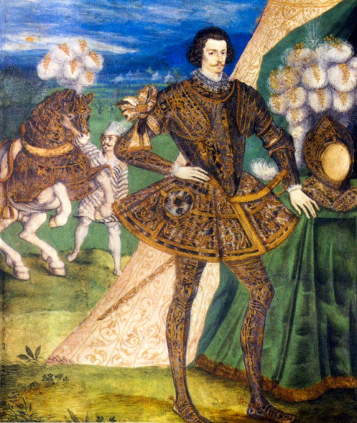 Robert Devereux Earl of Essex in Armour attr. to attr. to Nicholas Hilliard, 1593-95