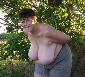 Just look at the beautiful hanging mature breasts on this older woman. is it any