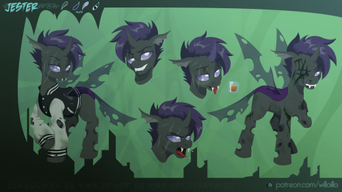 Jester reference commissionCommission for Left4Tails of reference for their changeling OC, Jester!!&