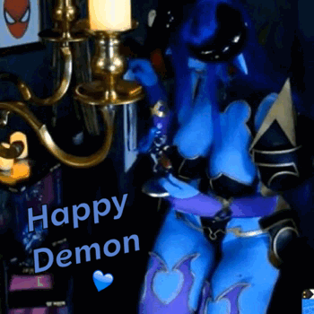 shock-tress:  The Spice of Life: Succubus   💙😈💙  July is over, but … calendar still says it’s Demongirl month so  um, maybe   My Astaroth Appreciation post?   If you dig, lemme know! 🙏🏻  yeah…got gif happy.   Alert: gifs crash